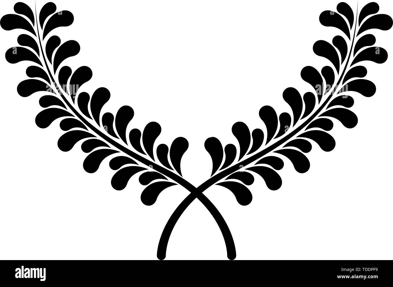 Isolated laurel wreath icon on a white background - Vector Stock Vector ...