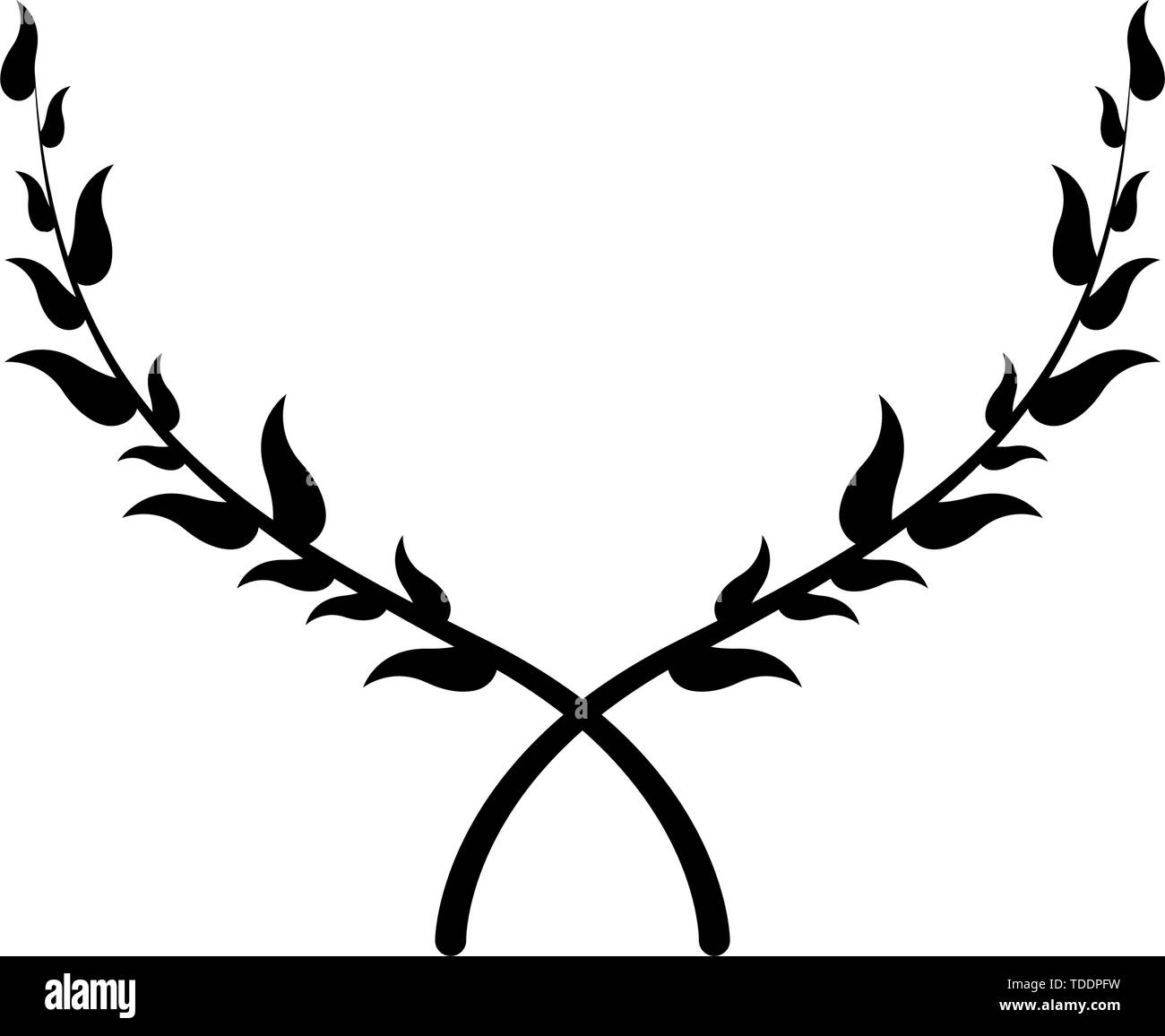 Isolated laurel wreath icon on a white background - Vector Stock Vector ...