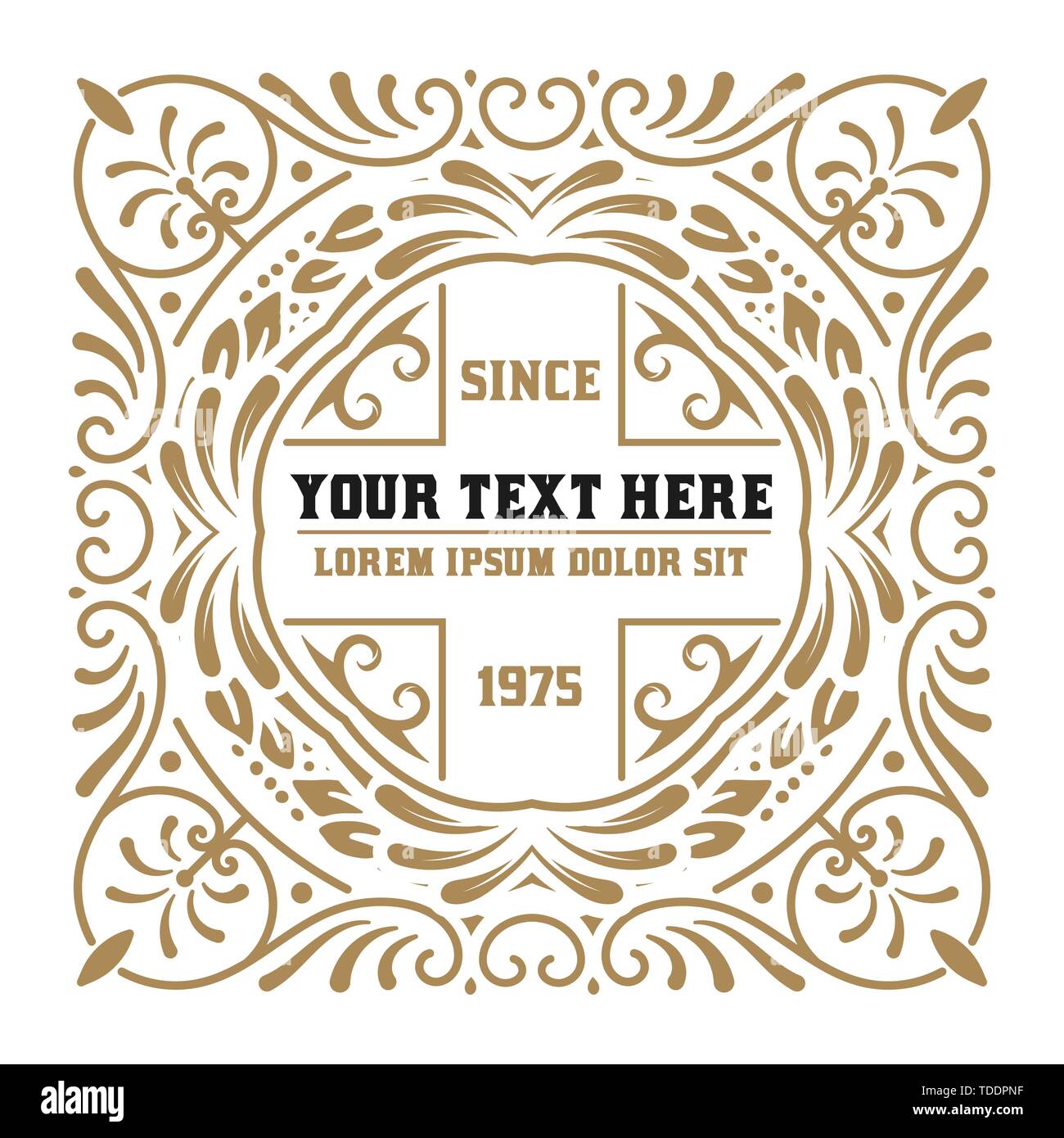 Retro card design with floral details Stock Vector Image & Art - Alamy