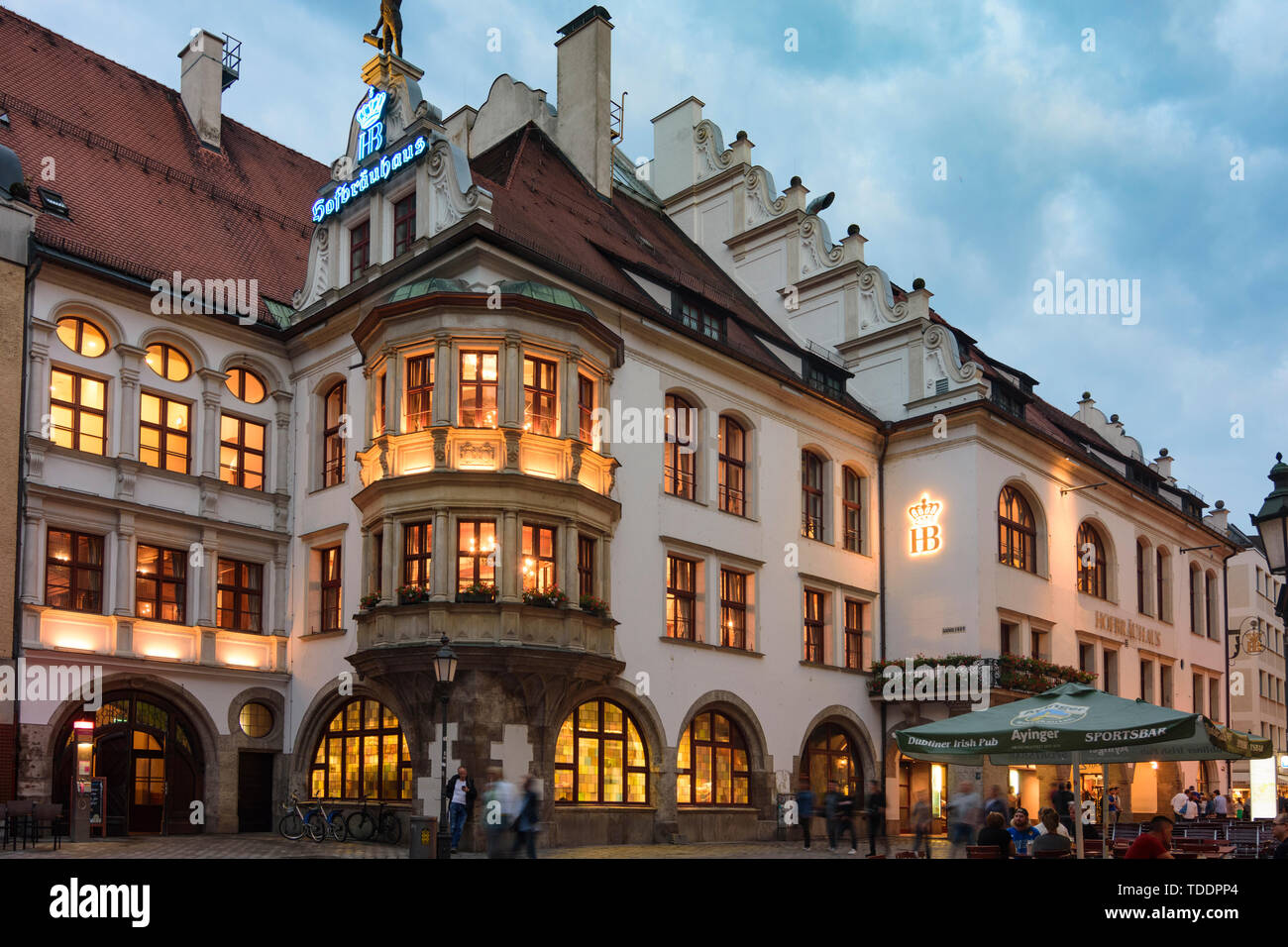 München, Munich: beer hall Hofbräuhaus am Platzl in Oberbayern, München, Upper Bavaria, Bayern, Bavaria, Germany Stock Photo