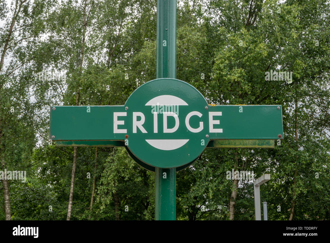 Eridge station sign Stock Photo