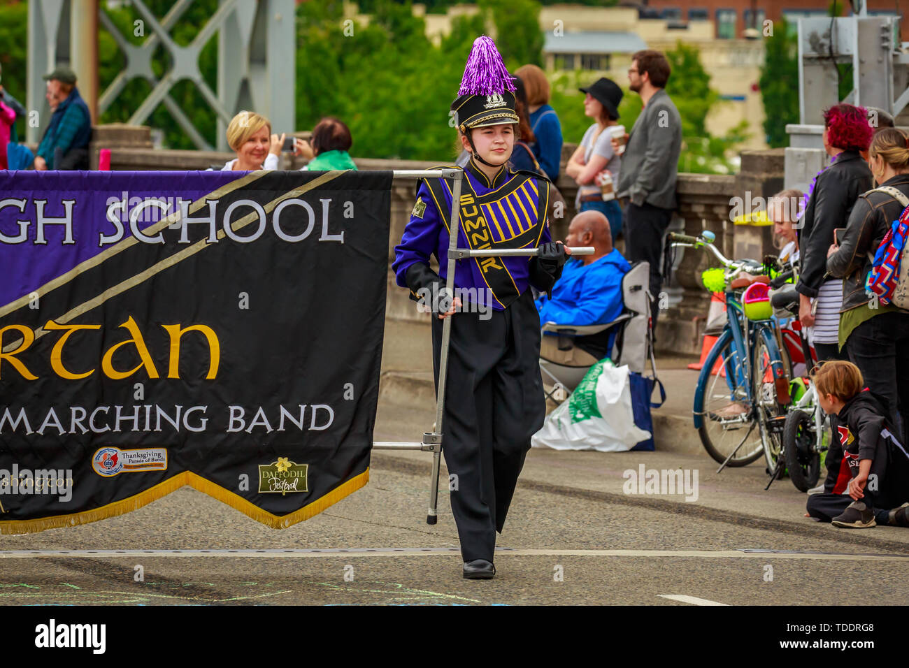 Portland, Oregon, USA - June 8, 2019: Sumner High School Spartan ...