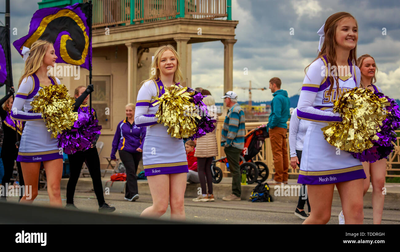 Portland, Oregon, USA - June 8, 2019: Sumner High School Spartan ...