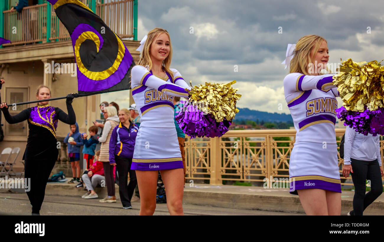 Portland, Oregon, USA - June 8, 2019: Sumner High School Spartan ...