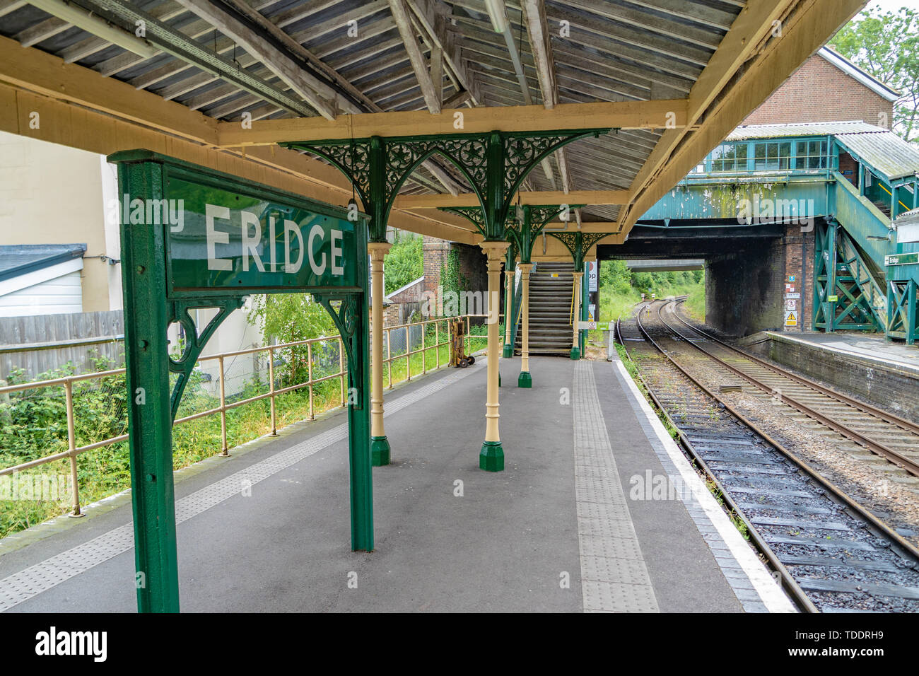 Eridge station platform sign Stock Photo