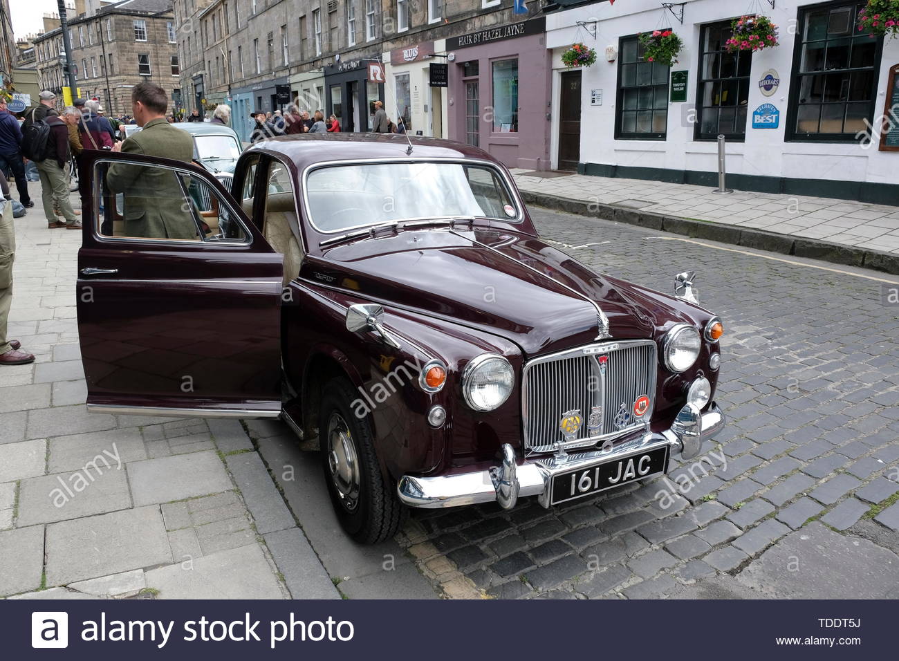 Classic Rover 110 from 1963 on display at the West End Classic Vehicle event in Edinburgh, Scotland Stock Photo
