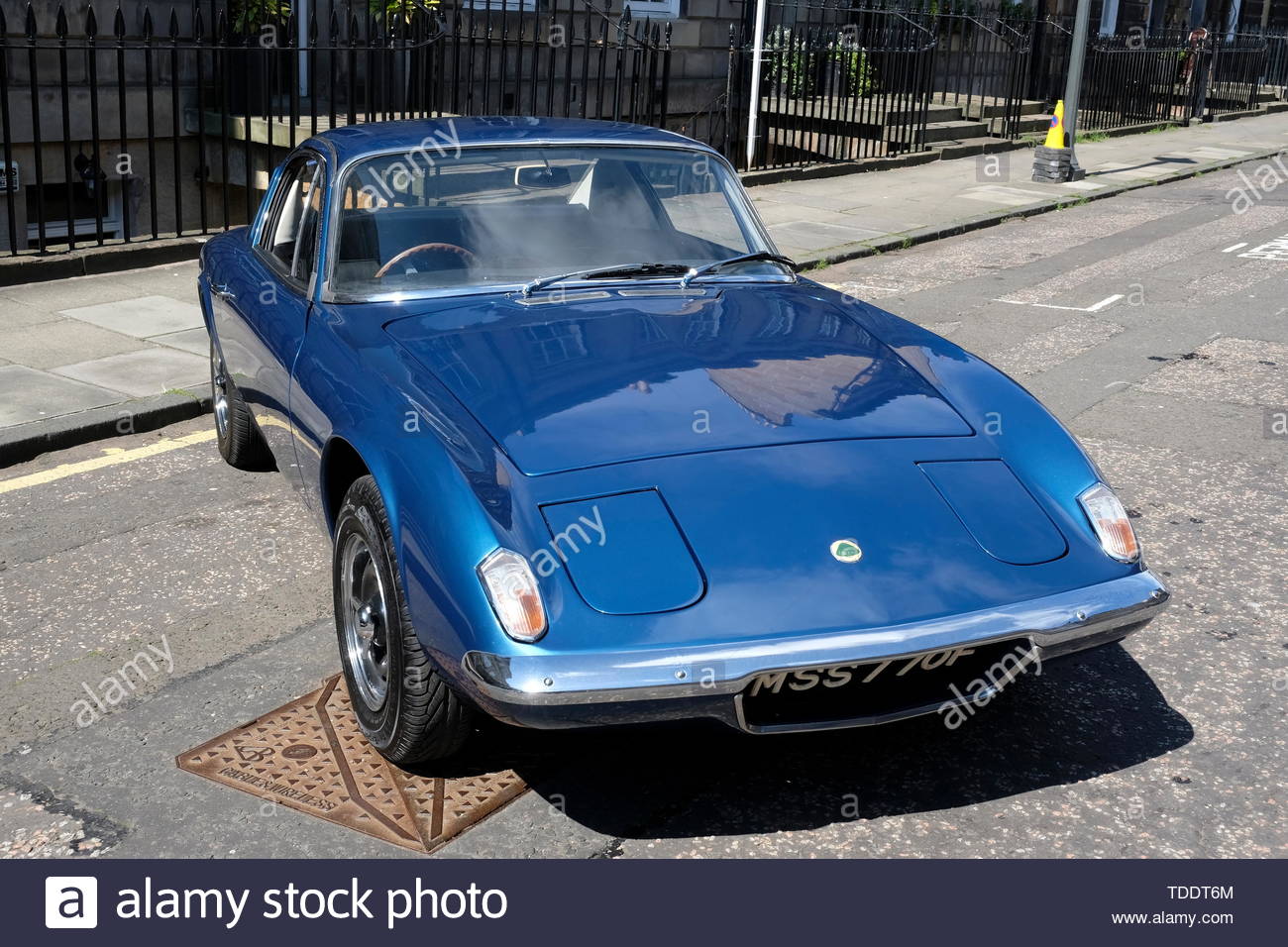 Classic Lotus Elan +2 from 1967 on display at the West End Classic Vehicle event in Edinburgh, Scotland Stock Photo