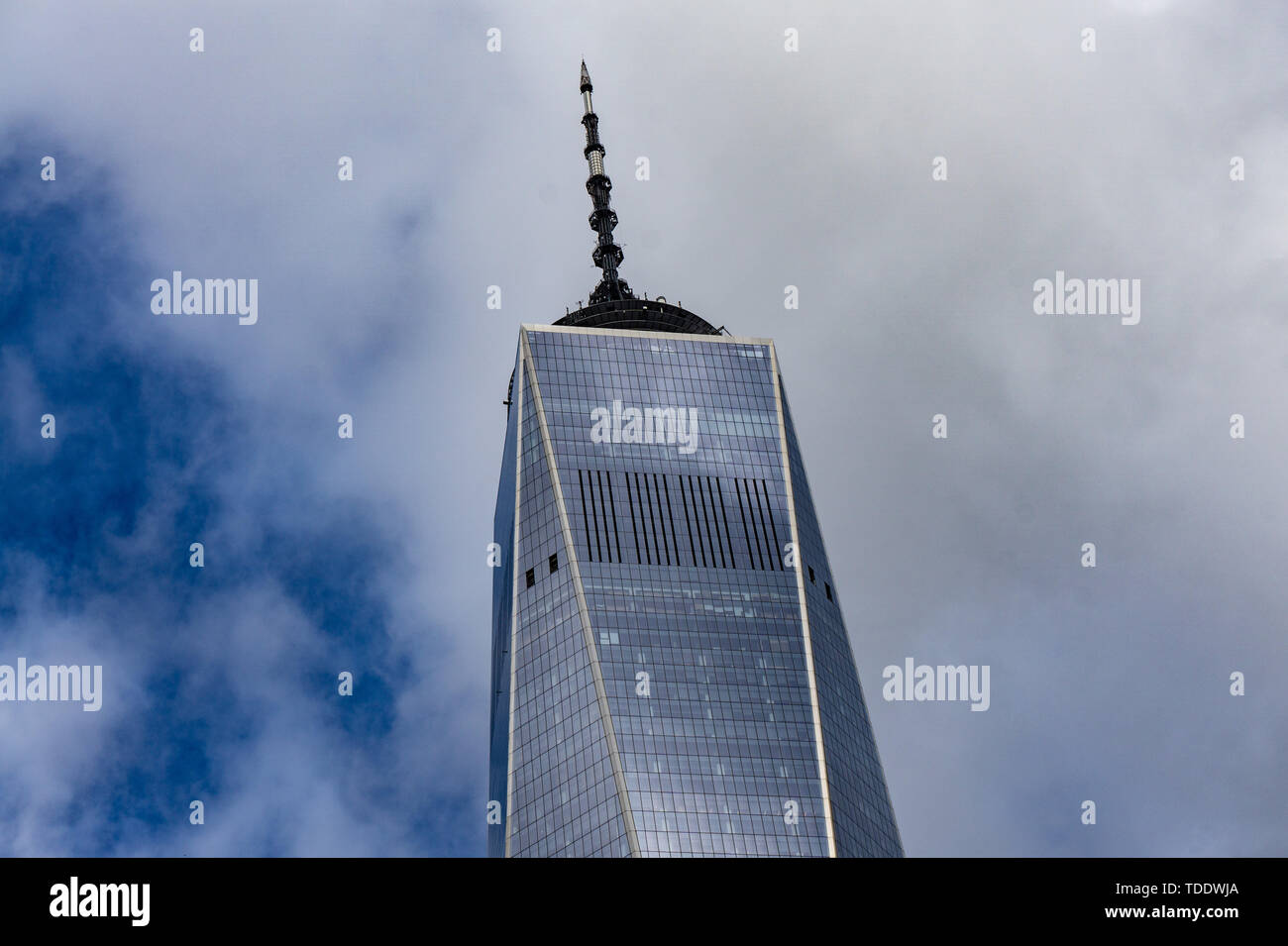 New York, USA - November 2018: Bottom up view of Freedom Tower of ...
