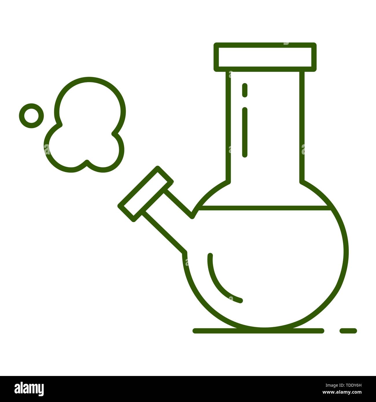 Bong for smoking. Isolated vector illustration on white background. Stock Vector