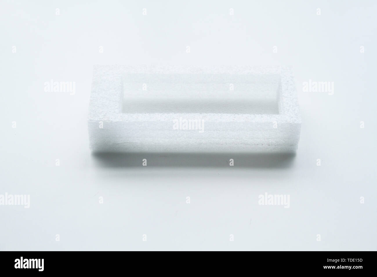 Shockproof material Expanded polyethylene, EPE foam  in white background, São Paulo, Brazil Stock Photo