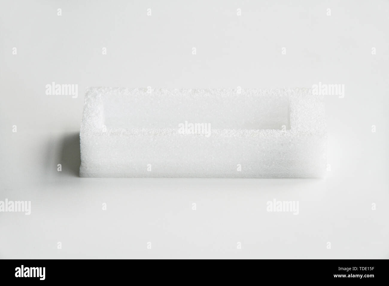Shockproof material Expanded polyethylene, EPE foam  in white background, São Paulo, Brazil Stock Photo