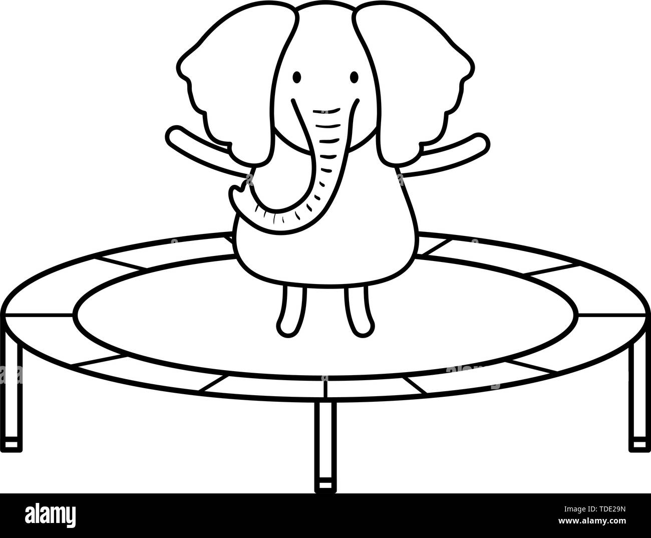 Trampoline Jump Black and White Stock Photos & Images Alamy