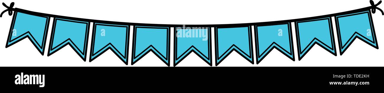 garlands hanging decorative icon vector illustration design Stock ...