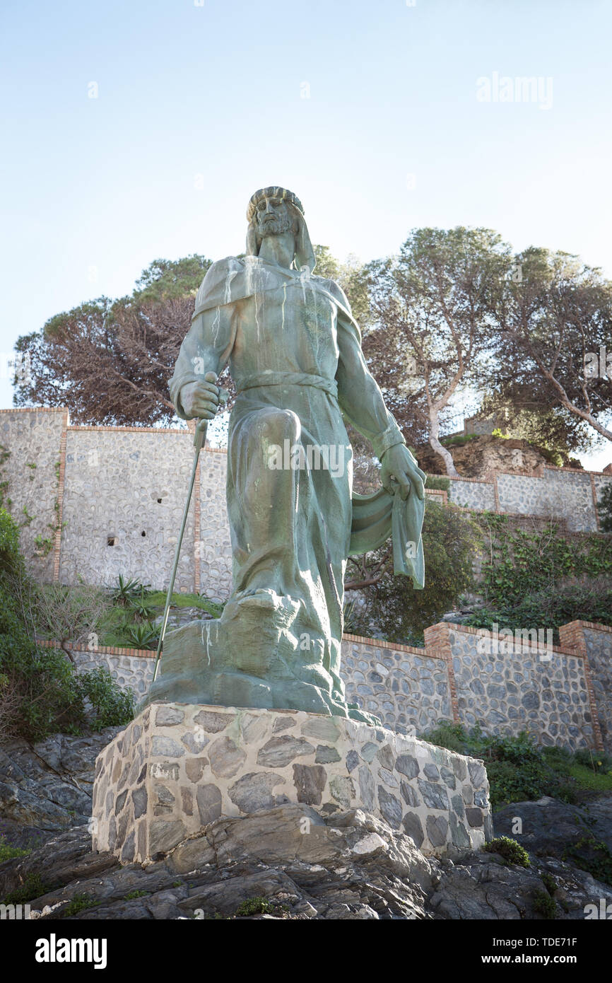 Abderrahman, statue in the town of Almunecar in Granada Spain