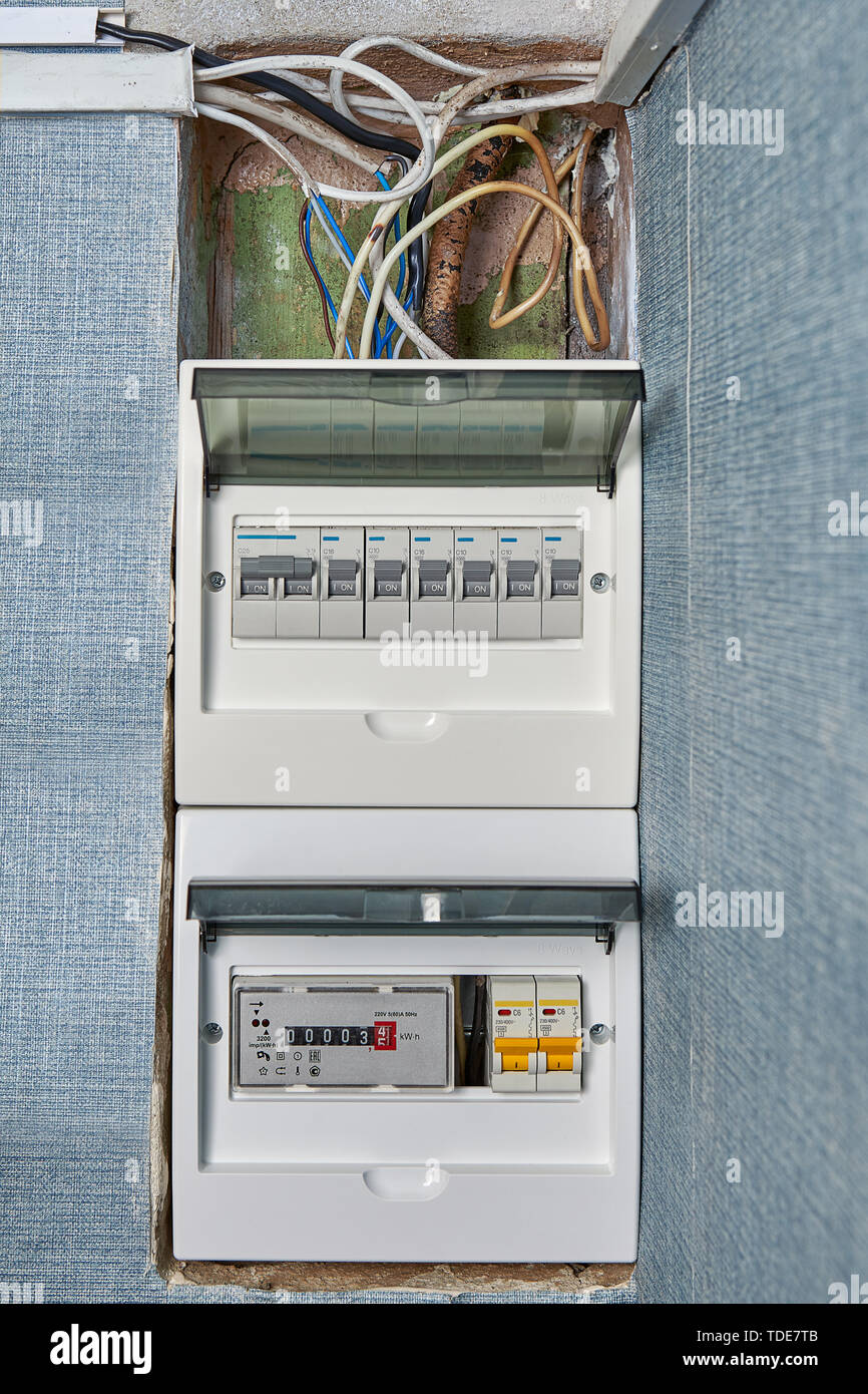 House Fuse Box Wiring Diagram from c8.alamy.com