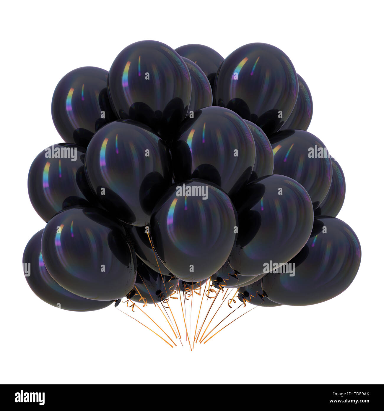 Balloon Bunch Black Colorful Birthday Party Decoration Dark