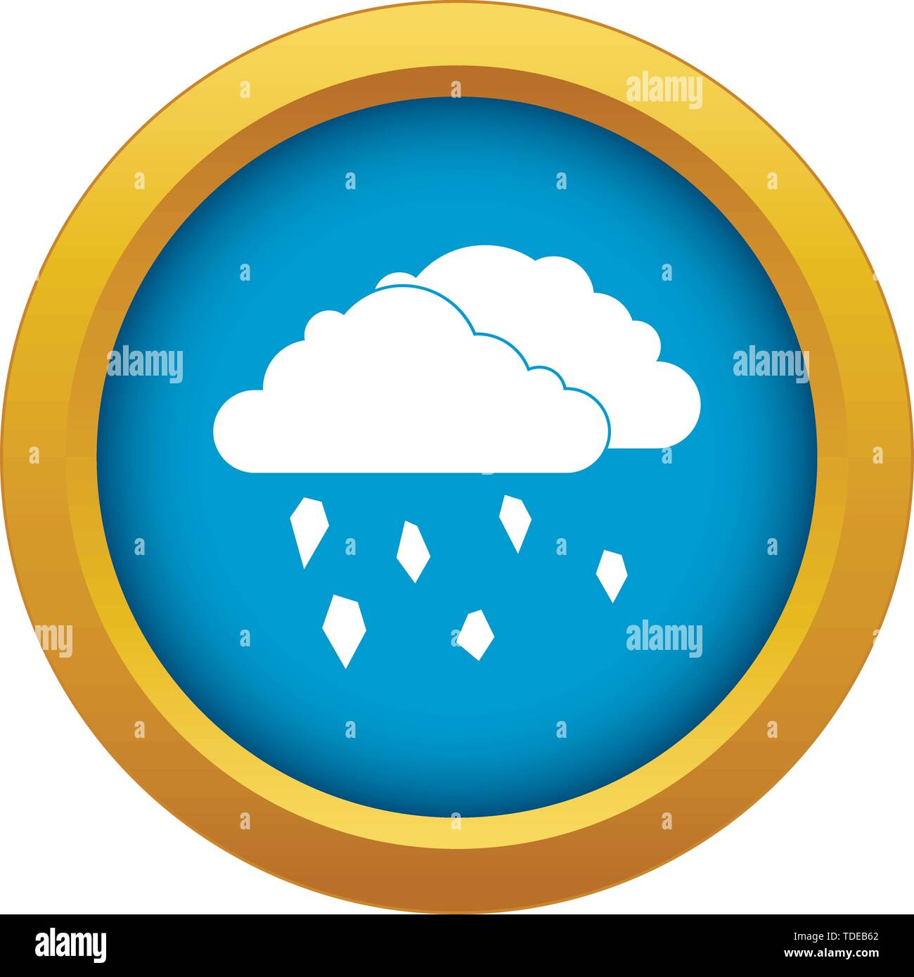 Clouds and hail icon blue vector isolated Stock Vector Image & Art - Alamy