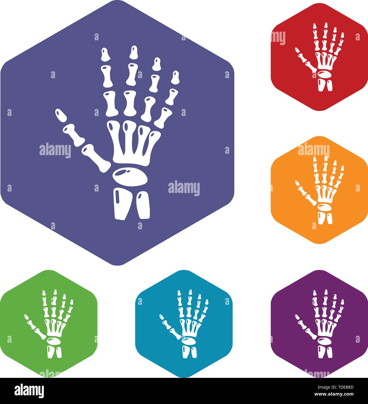 Inflammation of hand icon, simple style. Stock Vector