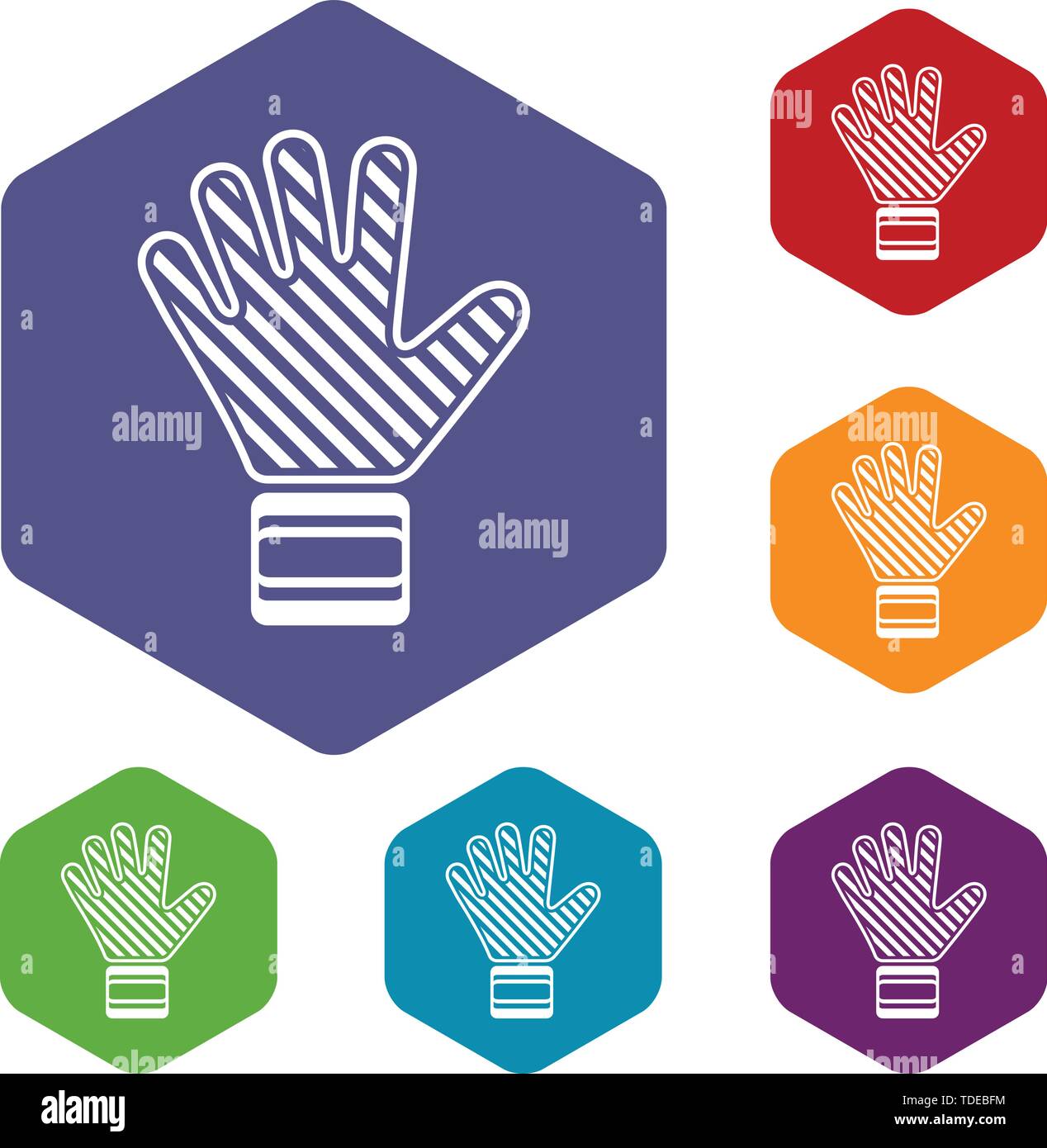 Goalkeeper glove icon, simple black style Stock Vector Image & Art - Alamy