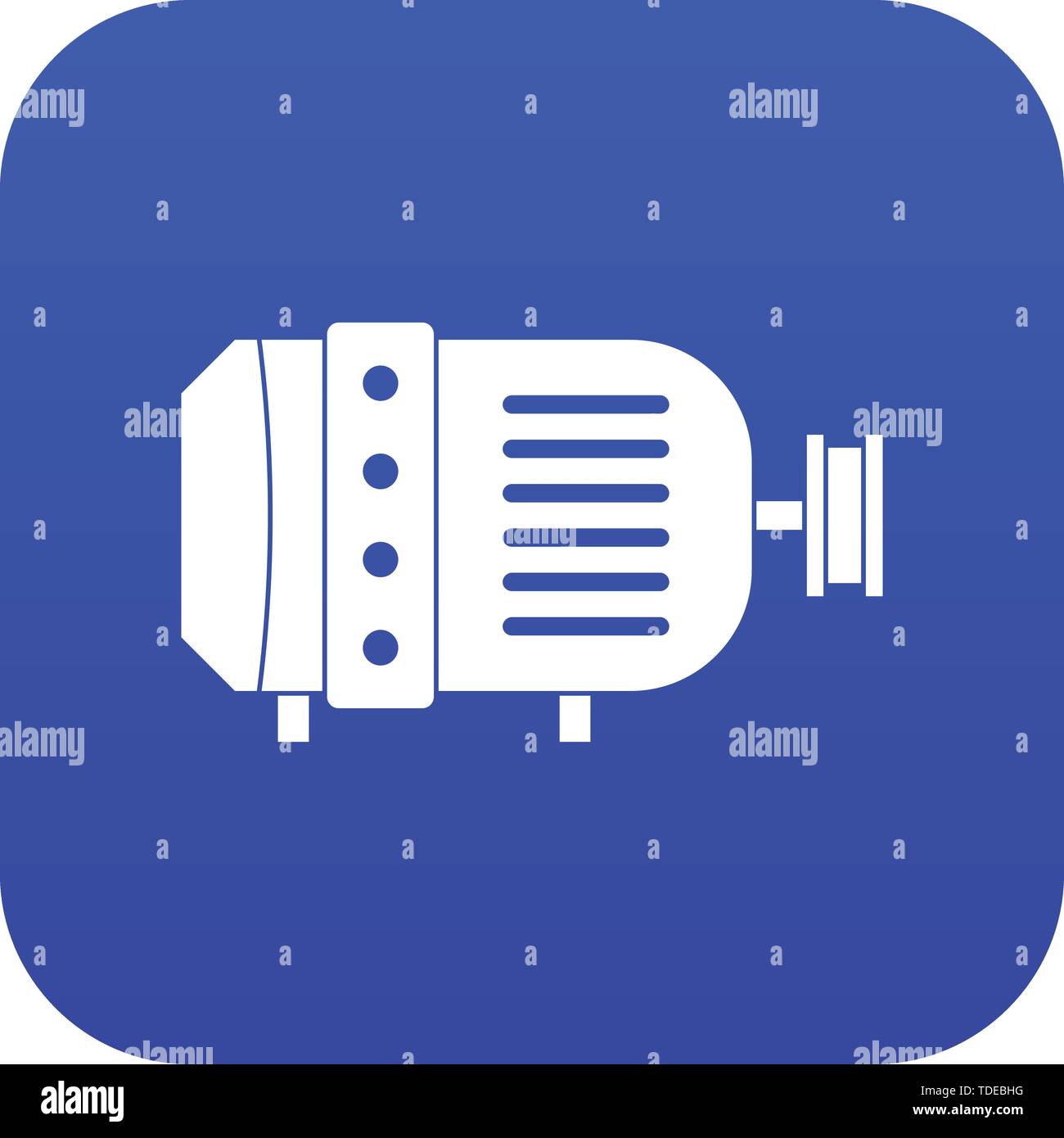 Electric motor icon digital blue Stock Vector Image & Art - Alamy