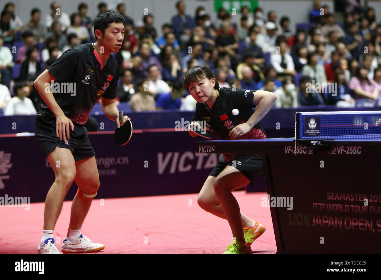 Sapporo Japan 15th June 2019 Xu Xin L And Zhu Yuling - 