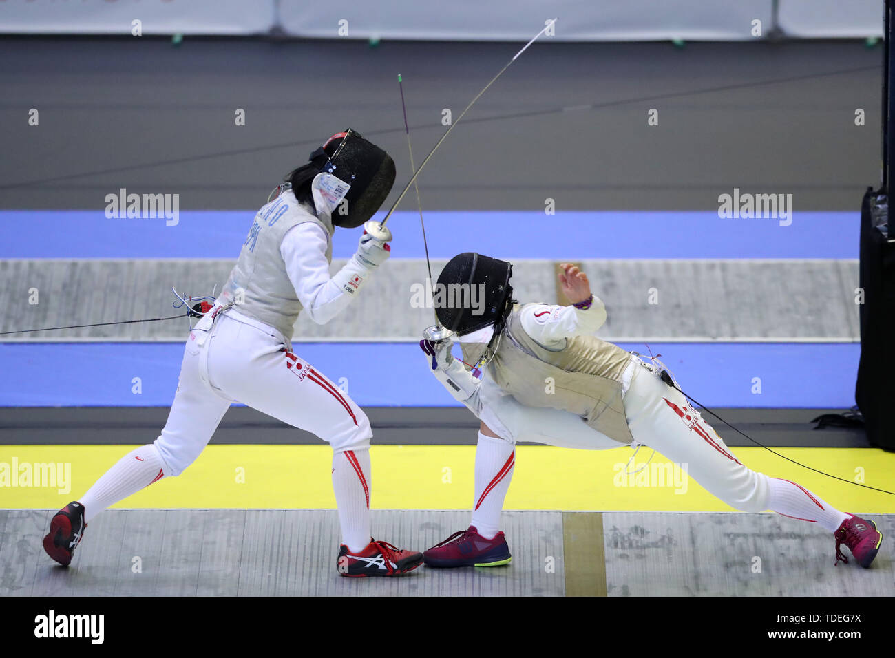 (L-R) Yuka Ueno, Sumire Tsuji, JUNE 15, 2019 - Fencing : 2019 Asian ...