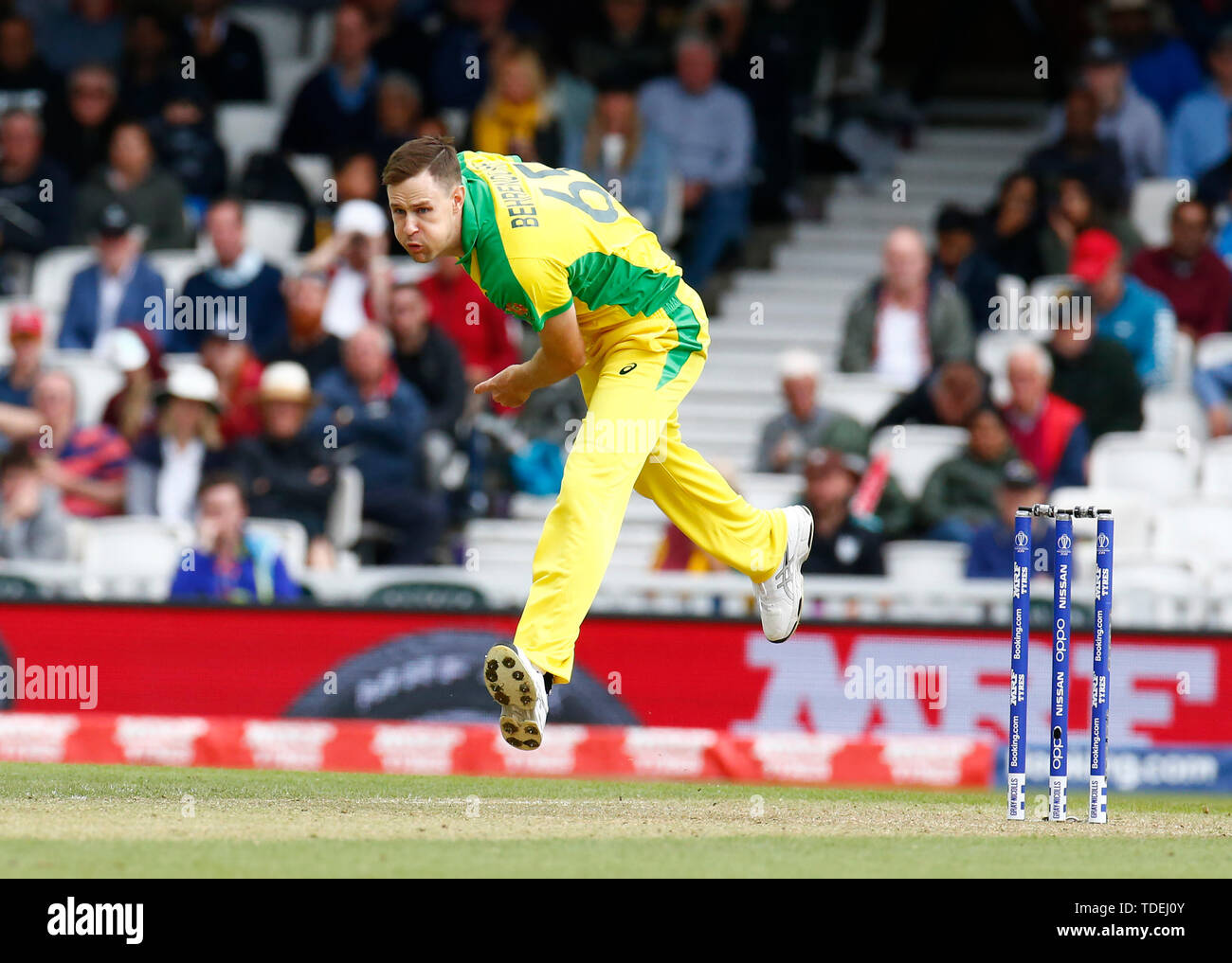 London, UK. 15th June, 2019. LONDON, England. June 15: Adam Zampa of Australia during ICC Cricket World Cup between Sri Lanka and Australia at the Oval Stadium on 15 June 2019 in London, England. Credit: Action Foto Sport/Alamy Live News Stock Photo