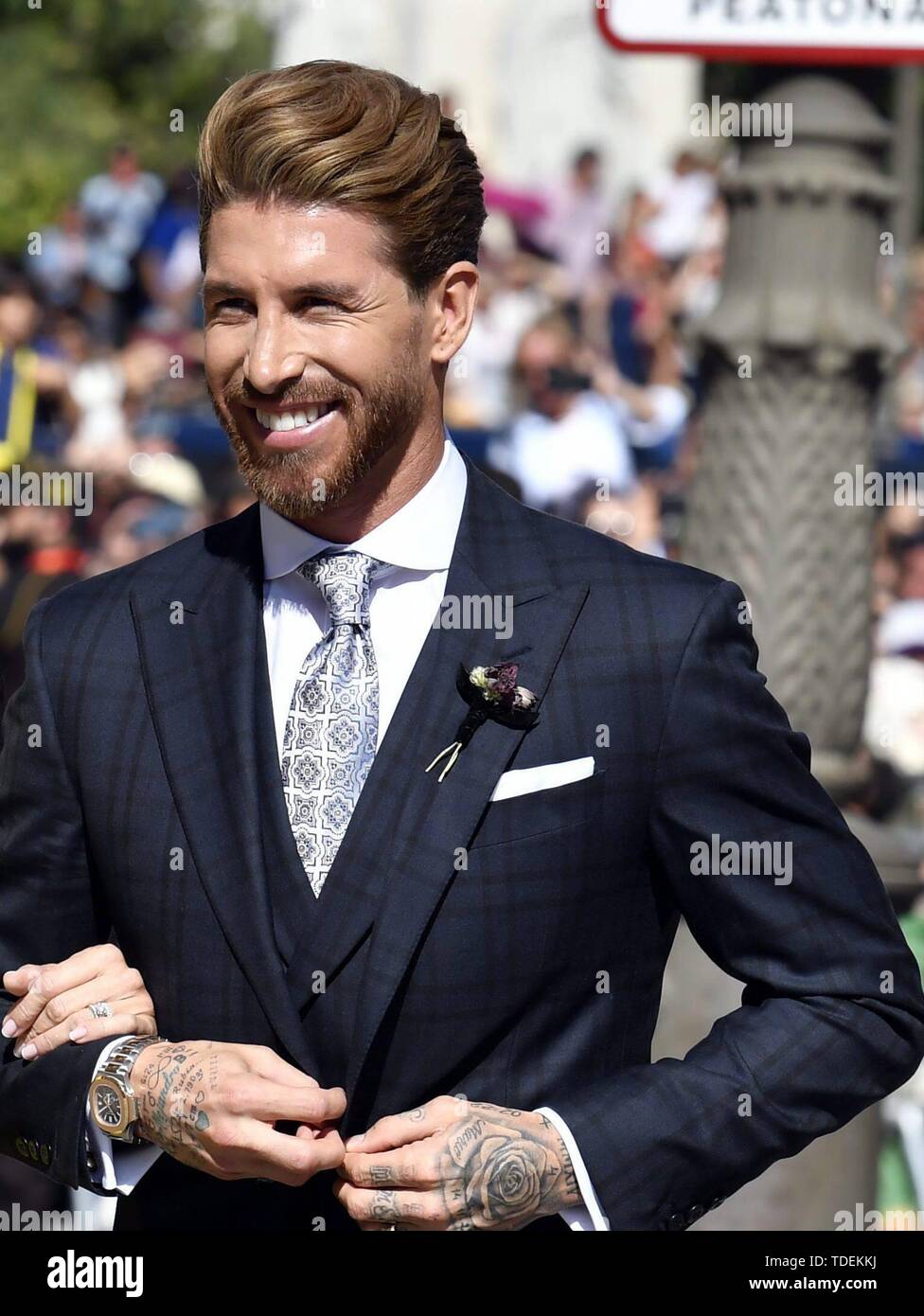 Seville, Spain. 15th June, 2019. Seville, Spain. 15th June, 2019. Soccerplayer Sergio Ramos and mother Paqui Garcia during his wedding with Pilar Rubio in Seville on Saturday, 15 June 2019. Credit: CORDON PRESS/Alamy Live News Credit: CORDON PRESS/Alamy Live News Stock Photo