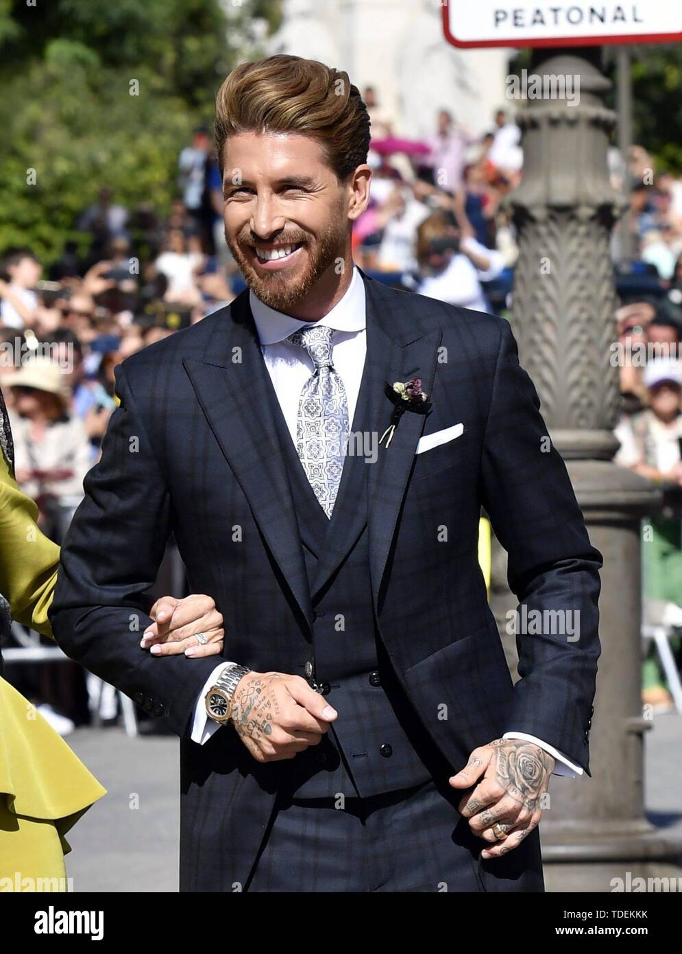 Seville, Spain. 15th June, 2019. Seville, Spain. 15th June, 2019. Soccerplayer Sergio Ramos and mother Paqui Garcia during his wedding with Pilar Rubio in Seville on Saturday, 15 June 2019. Credit: CORDON PRESS/Alamy Live News Credit: CORDON PRESS/Alamy Live News Stock Photo