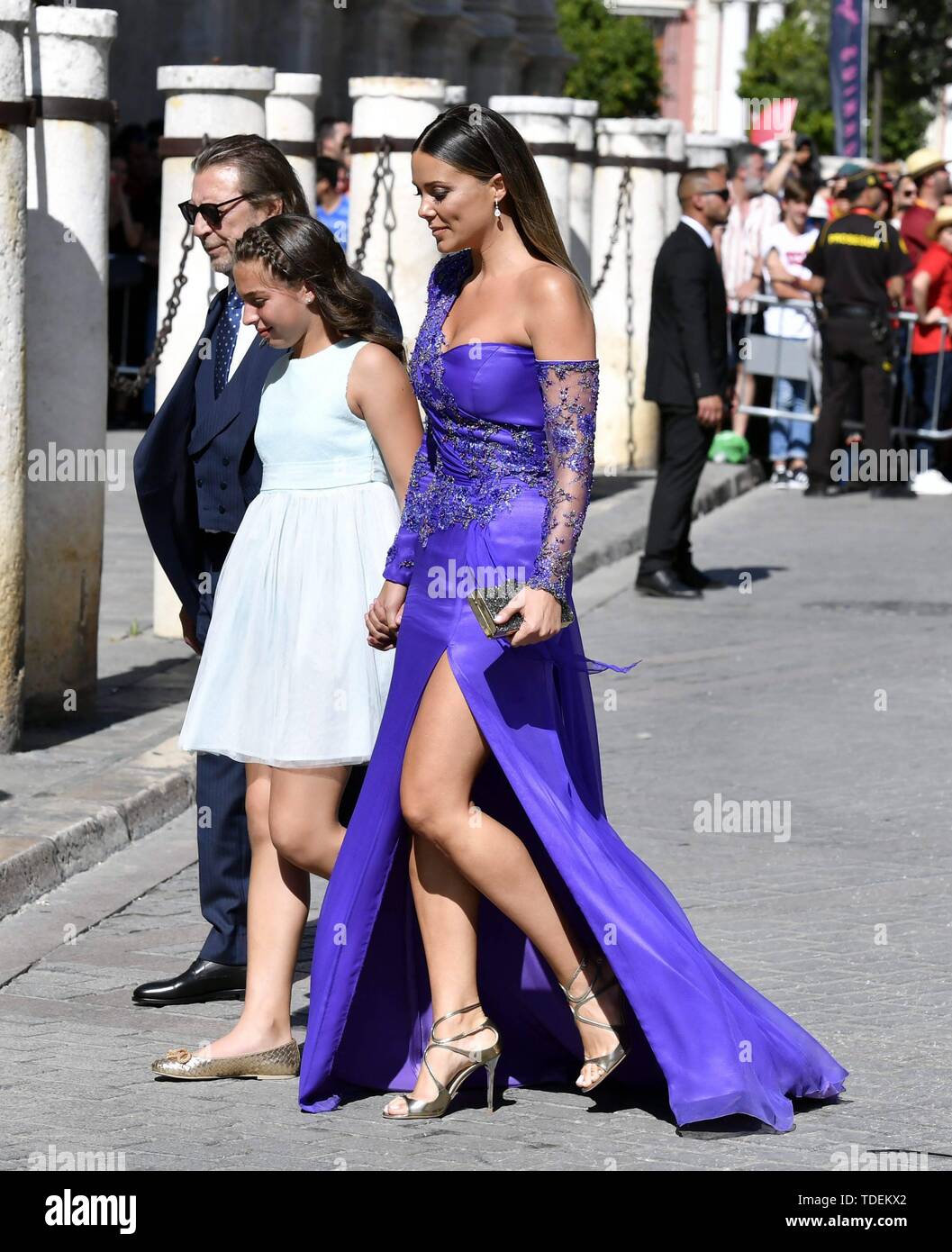 Seville, Spain. 15th June, 2019. Sister Miriam Ramos and Jose Maria Ramos  during the wedding of Sergio Ramos and Pilar Rubio in Seville on Saturday,  15 June 2019 Cordon Press Credit: CORDON