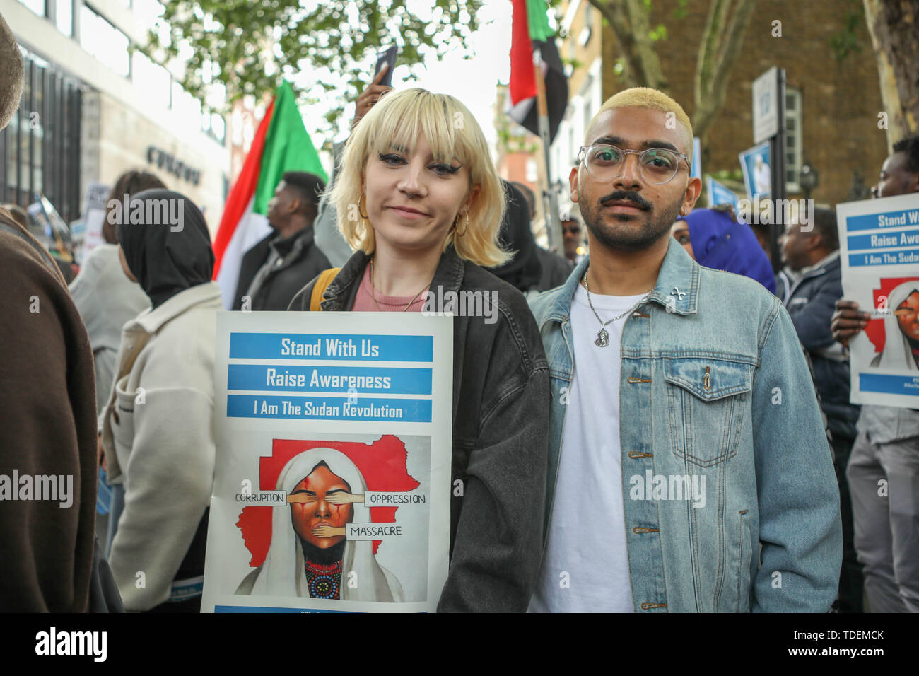 Saudi Arabia Embassy London UK 15th June 2019 Sudanese Nationals And Supporters Protest saudi-arabia-embassy-london-uk-15th-june-2019-sudanese-nationals-and-supporters-protest