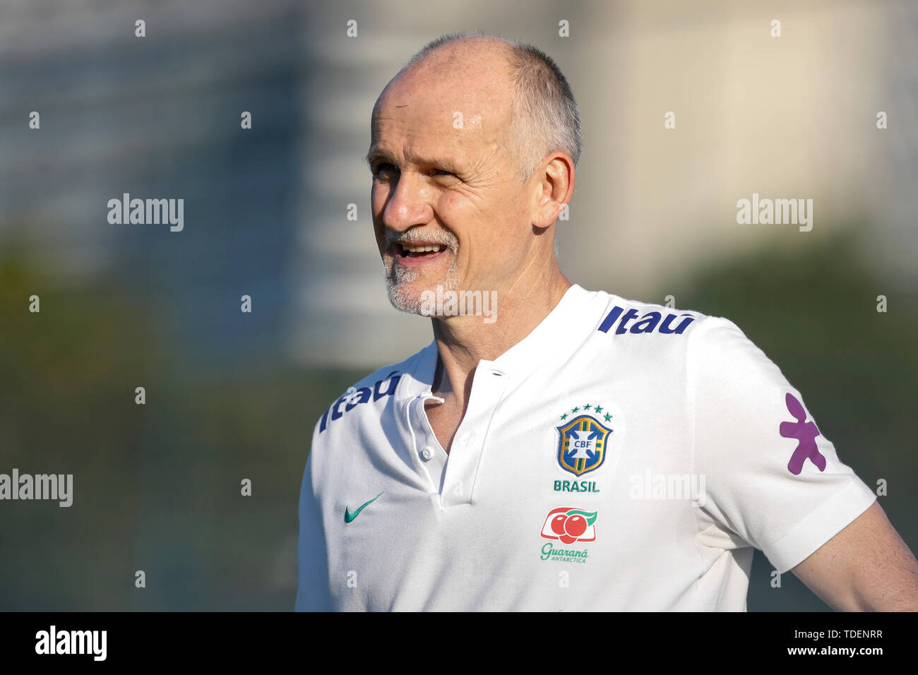 Sao Paulo, Brazil. 15th June, 2019. Goalkeeper coach Claudio Taffarel during training at the Brazilian Football Academy, Palmeiras training center, located in the district of Barra Funda in São Paulo (SP). The squad begins preparations to face Venezuela in the second match of the Copa America 2019 next Tuesday (18). Credit: Foto Arena LTDA/Alamy Live News Stock Photo