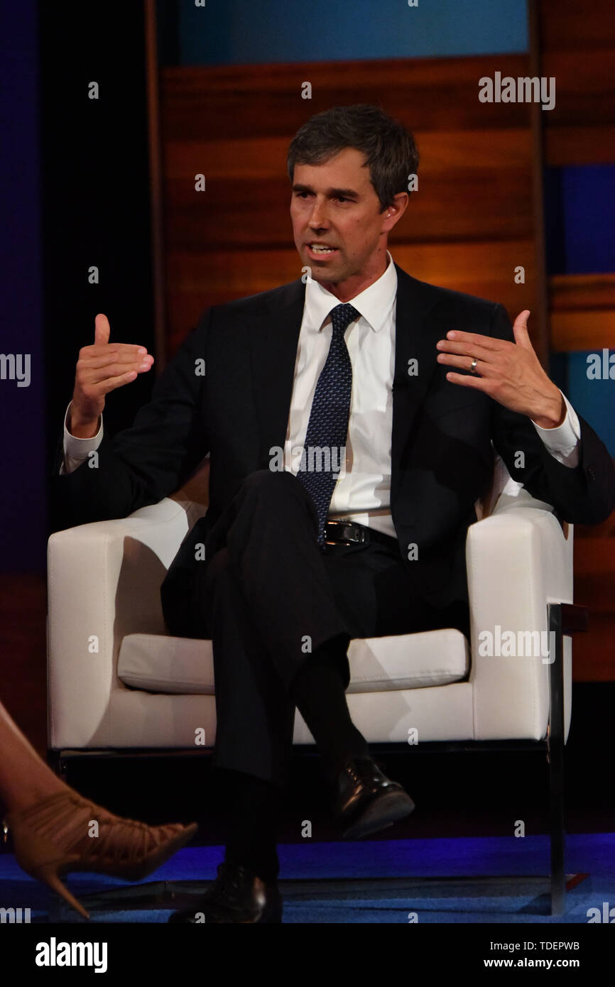 Charleston, USA. 15th June, 2019. Democratic presidential hopeful Beto O’Rourke is interviewed by moderator Soledad O'Brien during the Black Economic Alliance Presidential Forum June 15, 2019 in Charleston, South Carolina. Credit: Planetpix/Alamy Live News Stock Photo