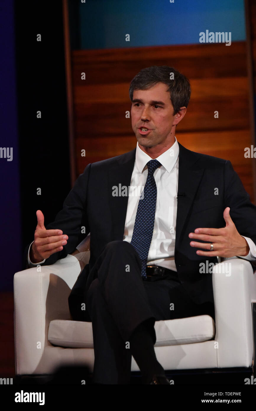 Charleston, USA. 15th June, 2019. Democratic presidential hopeful Beto O’Rourke is interviewed by moderator Soledad O'Brien during the Black Economic Alliance Presidential Forum June 15, 2019 in Charleston, South Carolina. Credit: Planetpix/Alamy Live News Stock Photo