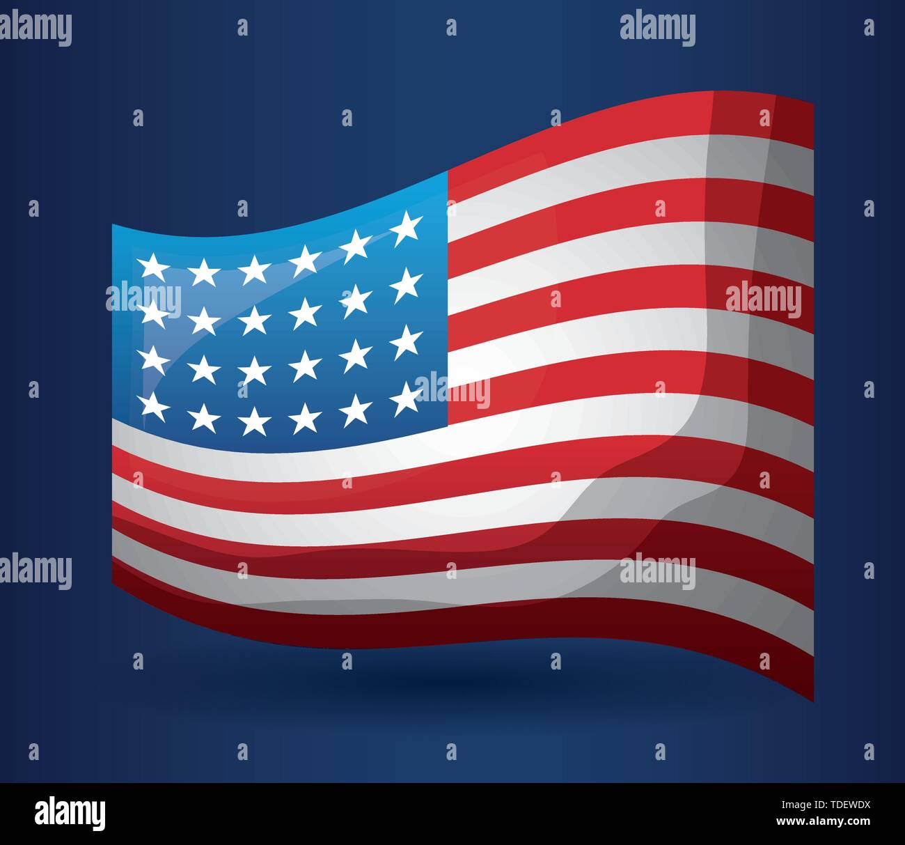 united states of america flag vector illustration design Stock Vector ...