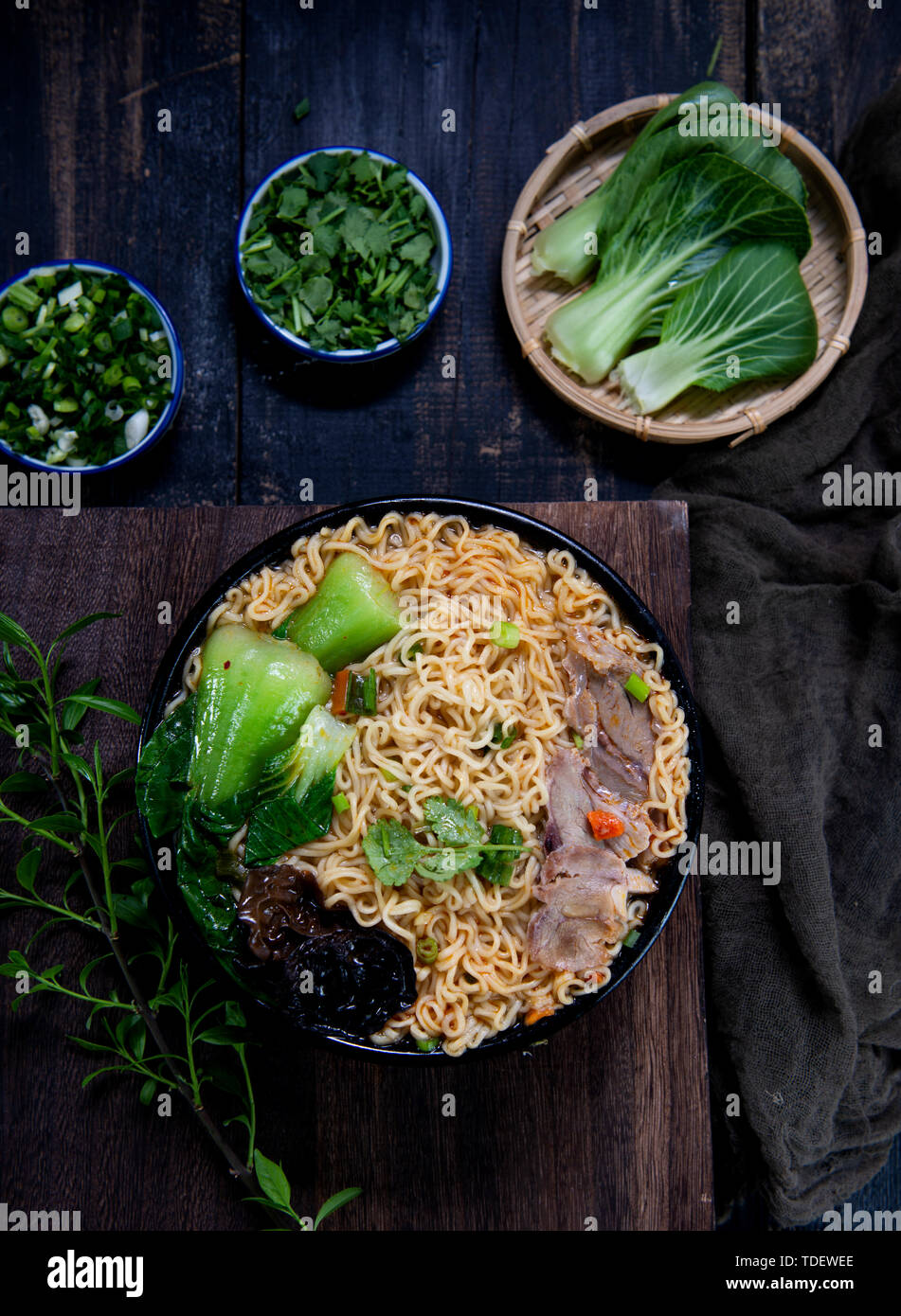 Braised beef noodles Stock Photo Alamy