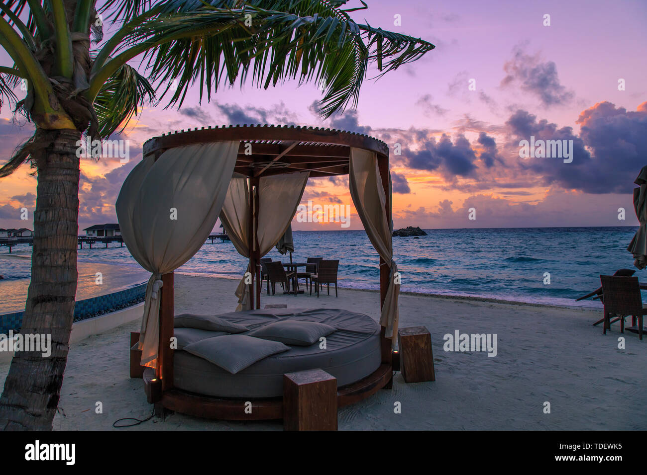 Beautiful sunrise in Maldives Stock Photo - Alamy