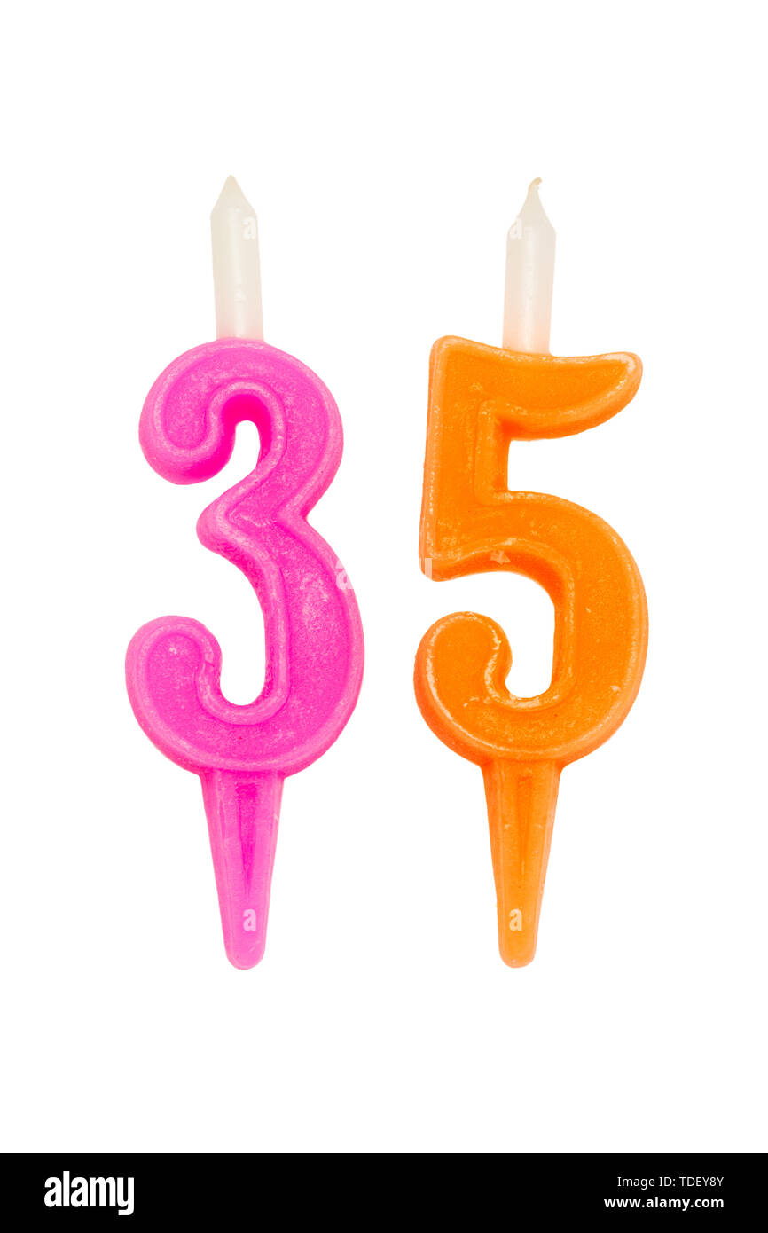Birthday candles number Stock Photo Alamy