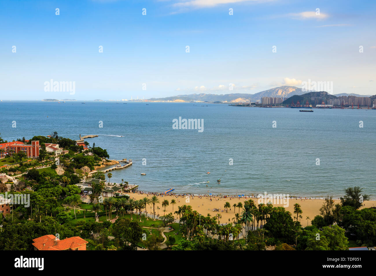 Panoramic view of Gulangyu, Xiamen, China Stock Photo