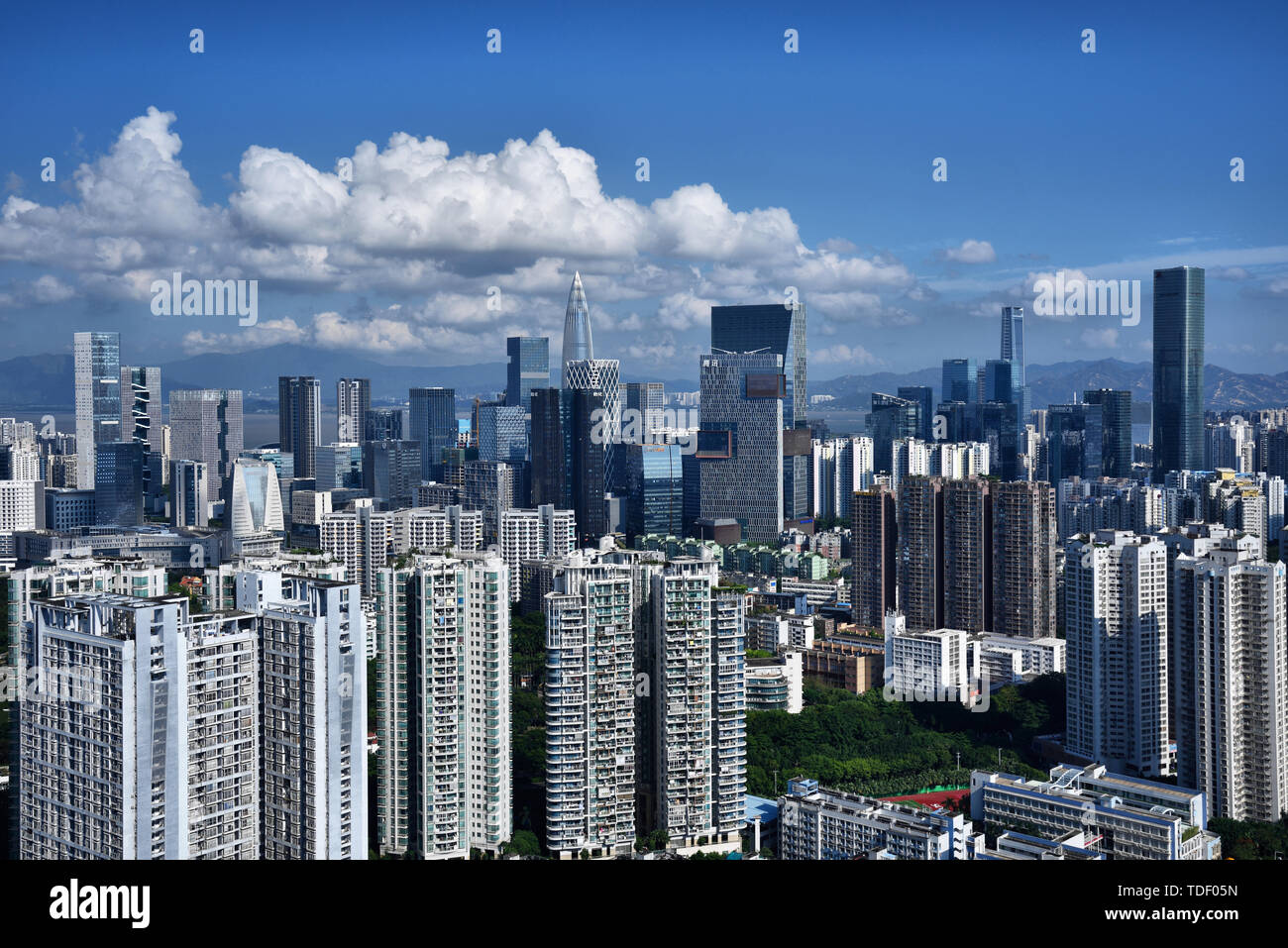 City Scenery of Houhai Science and Technology Park, Nanshan, Shenzhen Stock Photo