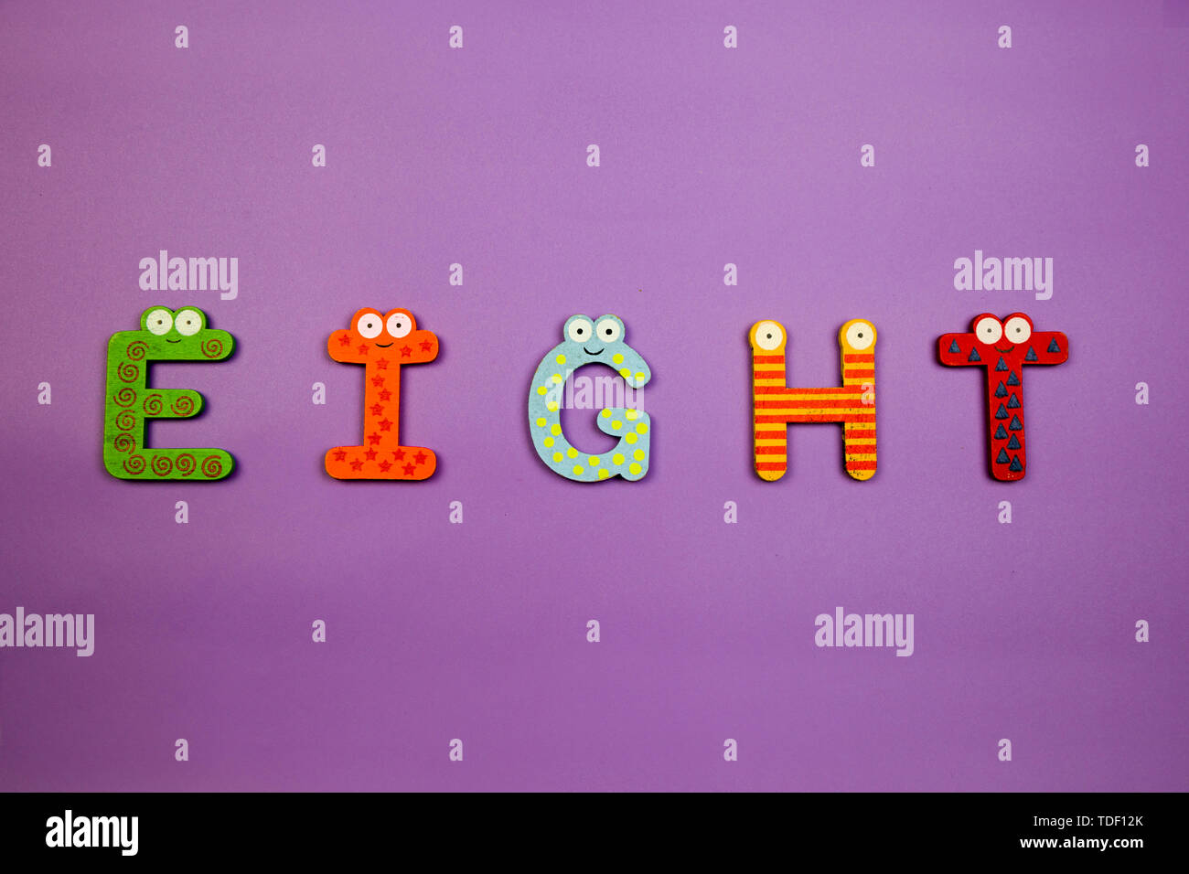 Color building blocks English words and letters Stock Photo - Alamy