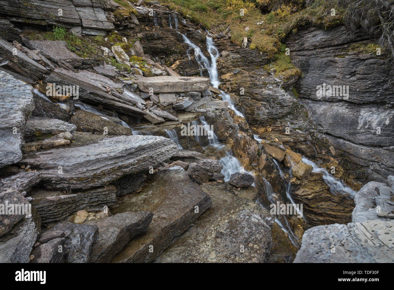 Little Waterfall, East Kootenays, Rocky Mountains, British Columbia, Canada Stock Photo