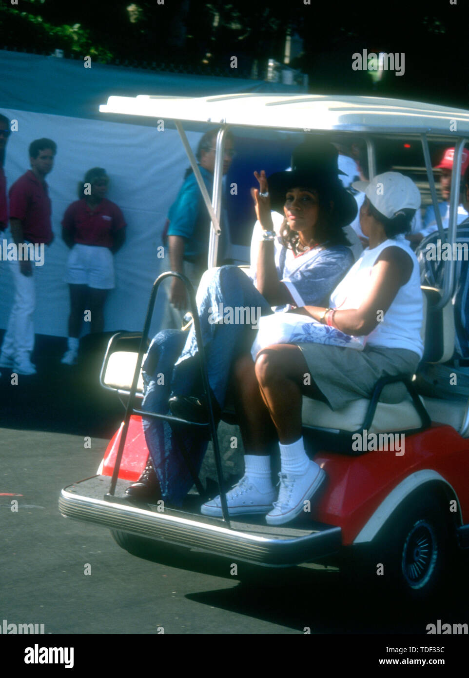 Pasadena, California, USA 15th July 1994 Singer Whitney Houston attends Pre-Game World Cup Ceremony Event on July 15, 1994 at the Rose Bowl in Pasadena, California, USA. Photo by Barry King/Alamy Stock Photo Stock Photo