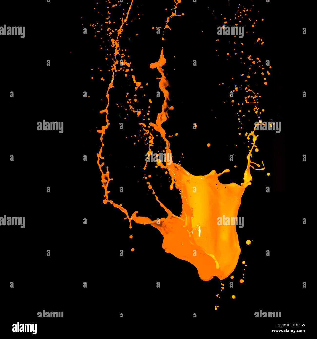 isolated orange water splash on background Stock Photo Alamy