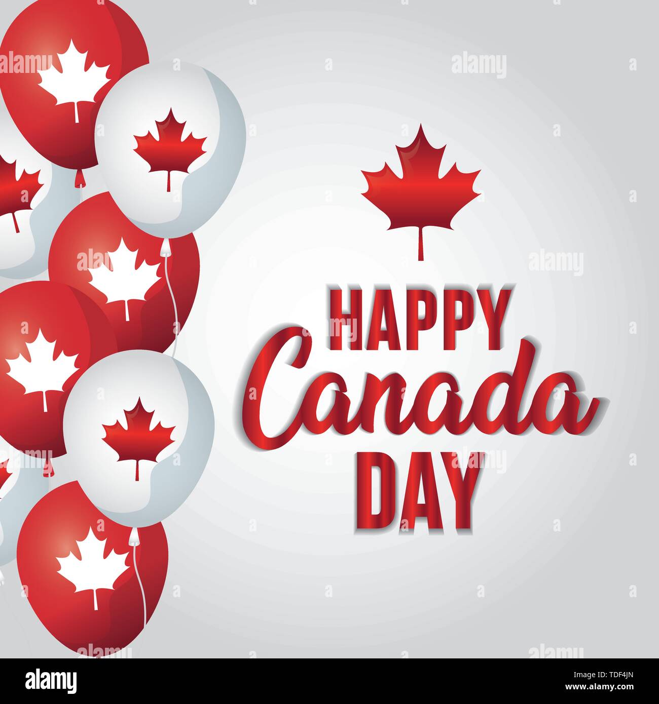 Canadian hat and balloons design, Happy canada day holiday and national  theme Vector illustration Stock Vector Image & Art - Alamy