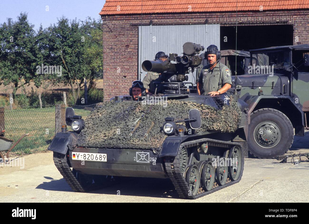 German paratroopers light tank Wiesel Stock Photo