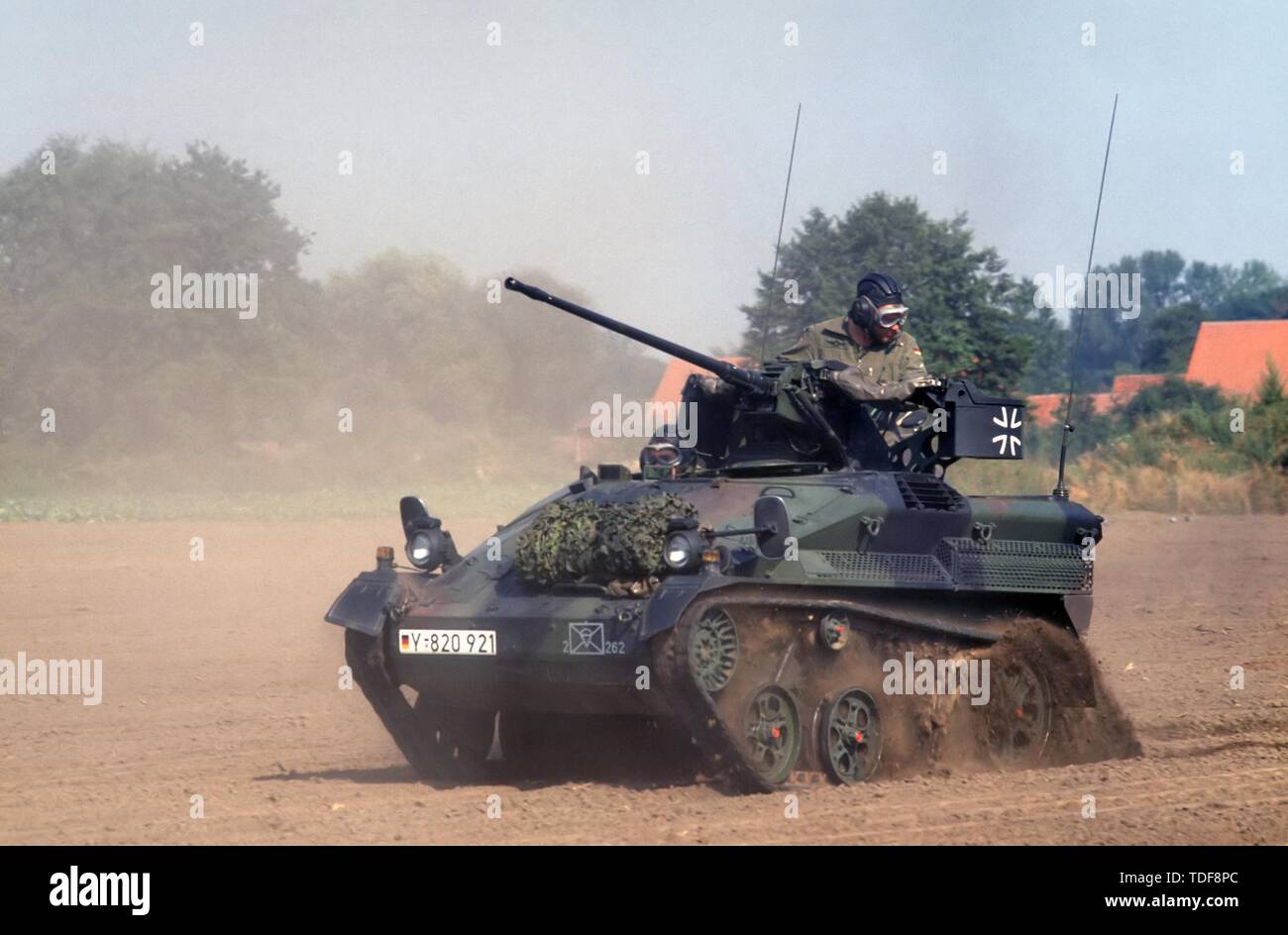 German paratroopers light tank Wiesel Stock Photo