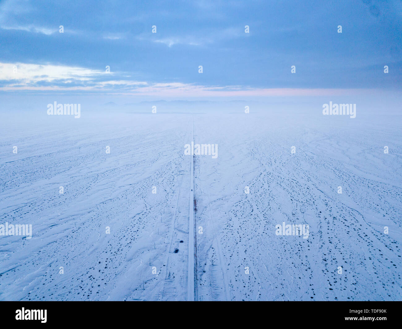 The multi-dam ditch after the snow Stock Photo - Alamy