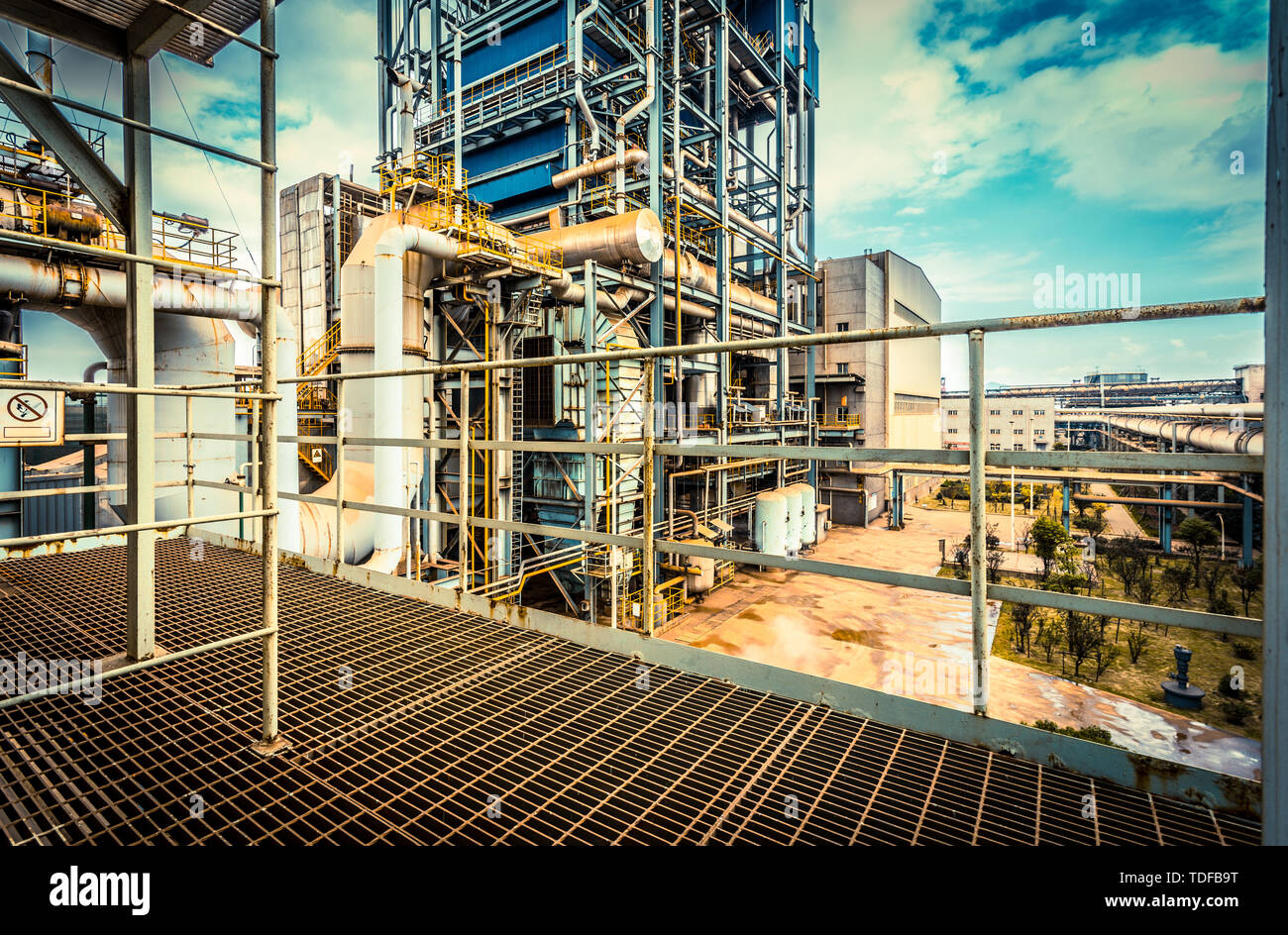 Industrial equipment installation Stock Photo Alamy