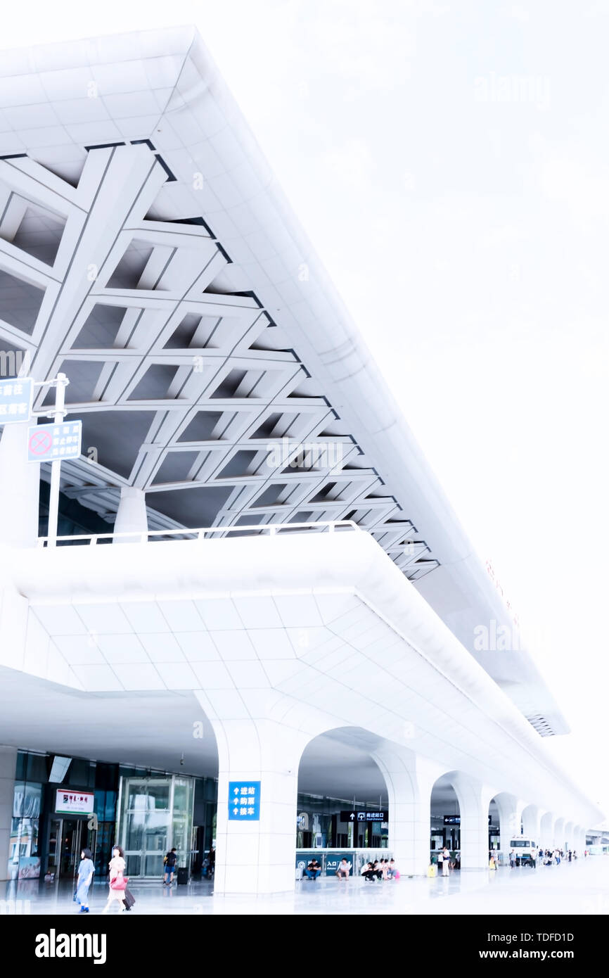 Nanning east station and railway station hires stock photography and